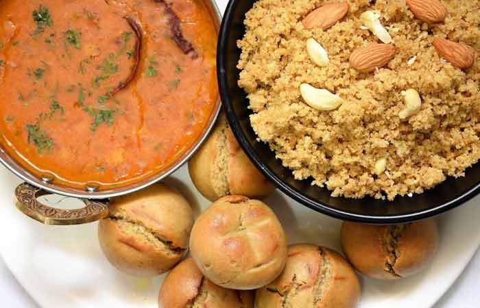 Dal baati churma homemade Jaipur