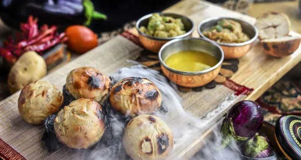 Homemade litti chokha in Jaipur